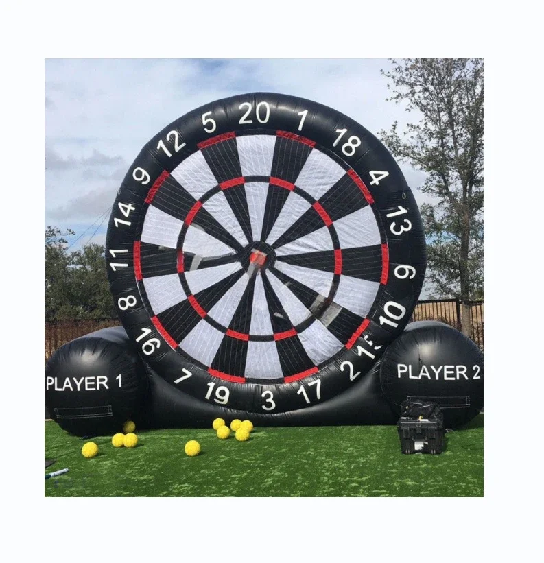 Commercial Carnivals Inflatable Dart Board Football Shooting Sport Dartboard Game Giant Inflatable Soccer Dart Board For Sale