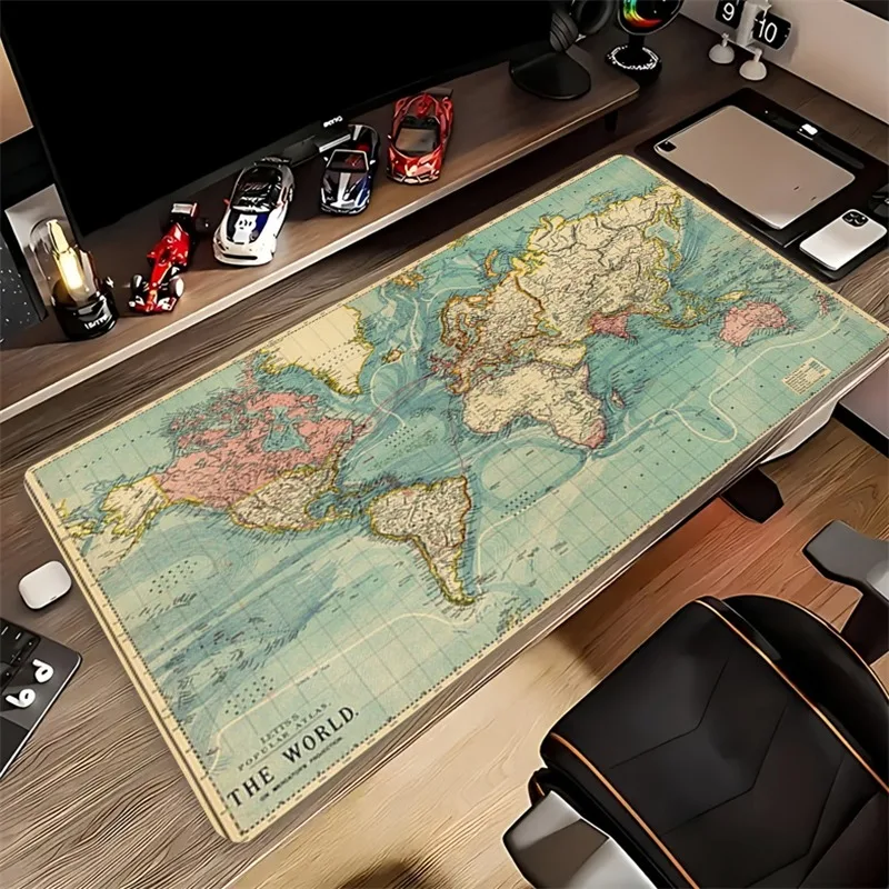 1 Piece World Map Table Game Mouse Pad for pc_ Laptops, Non-Slip Pad