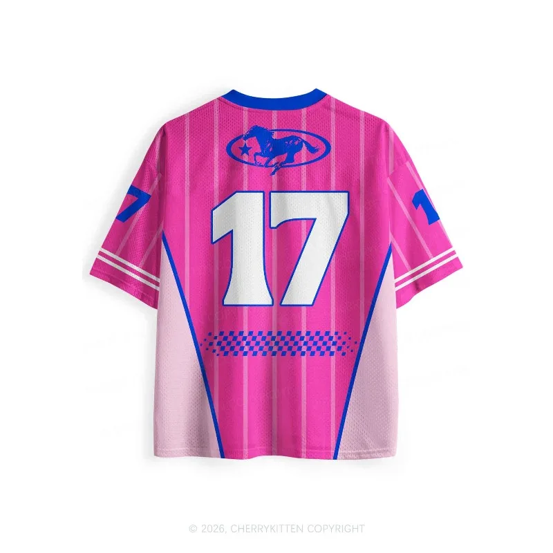 2026 _ New Style _ Fashion _ Subculture _ Fun Jerseys _ Y2K Millennium Girls _ Campus Style _ Sports Style Mesh Fabric