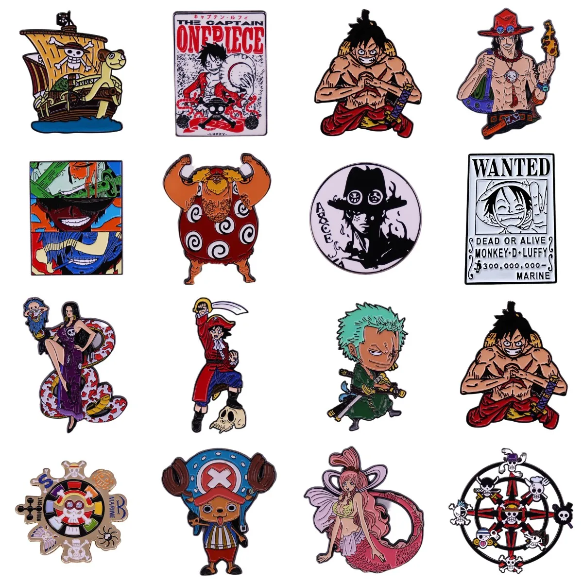 Japanese Cartoon Anime Enamel Pin Creative Lapel Pin Devil Fruit Brooches for Backpack Manga Badges Jewelry Accessorie Wholesale