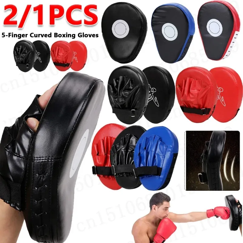 1/2Pcs Kick Boxing Gloves Pad Punch Target Bag PU Muay Thai Free Fight Sanda Training Adults Kids Boxing Training Gloves