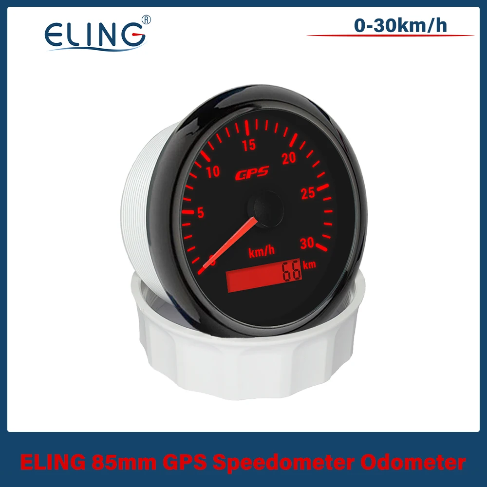 

ELING 85 мм Универсальный GPS-спидометр 0-30 км/ч 0-120 км/ч 0-160MPH Одометр с 7 цветами подсветки для автомобиля, лодки, мотоцикла, яхты
