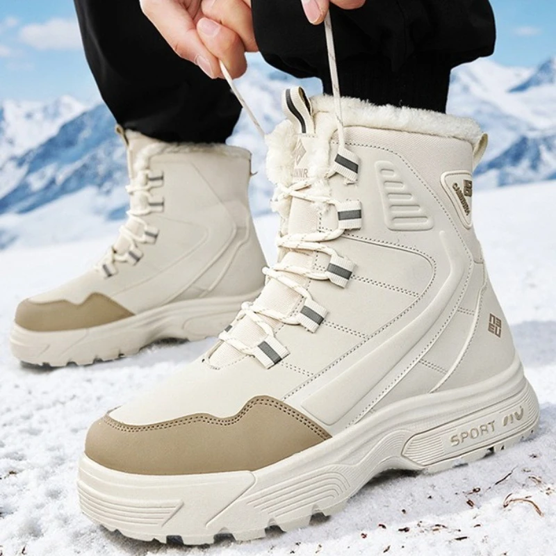 

Men Winter Men Snow Boots Super Warm Men Hiking Shoes High Quality Waterproof Leather Men's Boots Outdoor Motorcycle Boots