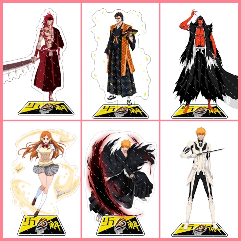 بليتش أنيمي الشكل شخصية الوجهين الدائمة علامة كوروساكي برمجة الاكريليك تقف نموذج زخارف مكتب الدعائم جمع الهدايا #1