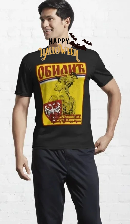 14th Century Legendary Knight Serbian Hero Miloš Obilić T Shirt. New 100% Cotton Short Sleeve O-Neck T-shirt Casual Mens Top