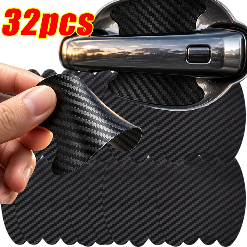 Car Door Bowl Anti-scratch PVC Stickers Door Bowl Handle Protection Sticker Paint Surface Film Car Exterior Accessories 4-32pcs