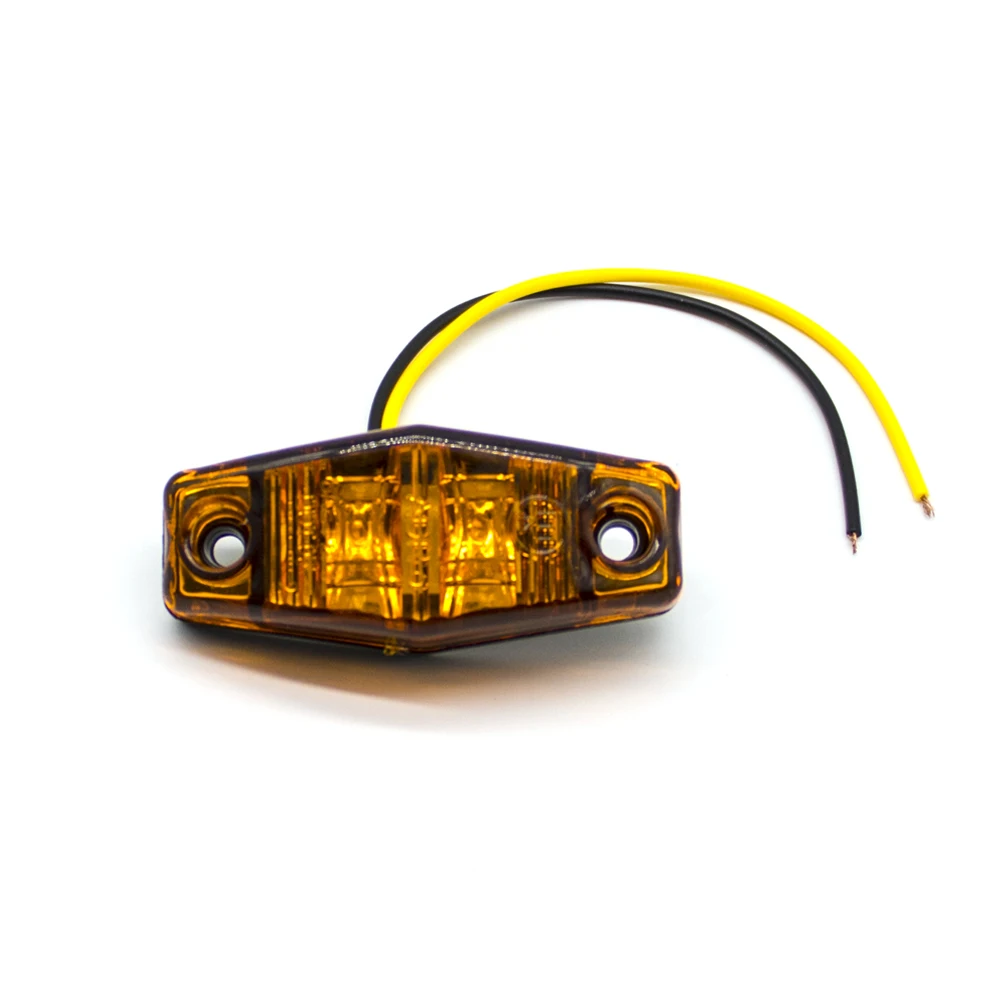 10PCS 2 LED 12V 24V Universal External Side Marker Warning Tail Light Clearance Turn Signal Lamp Indicators Trailer Truck Lorry
