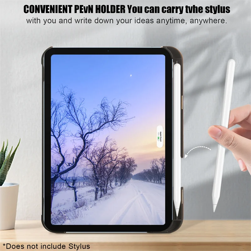 For apple Tablet iPad Mini 6 360 Rotation With Pencil Holder stand flip Smart case For iPad mini 6 generation 2021 8.3inch Cover