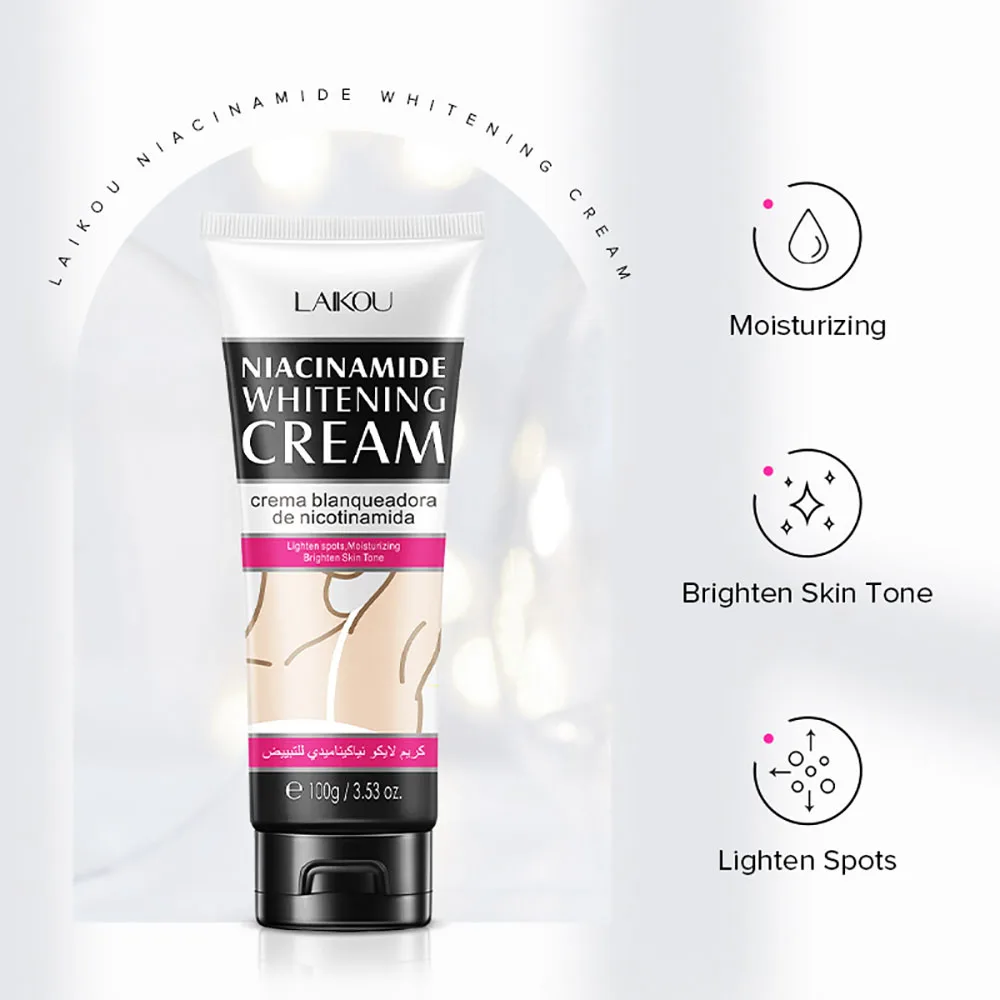 

LAIKOU 100g Body Brightening Cream Niacinamide Moisturizing Tone Up Lotion for Dry Skin No Makeup Makeup Look Lazy Cream