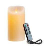 Velas LED parpadeantes sin llama, velas recargables, velas de cera Real con Control remoto, 12,5 cm A