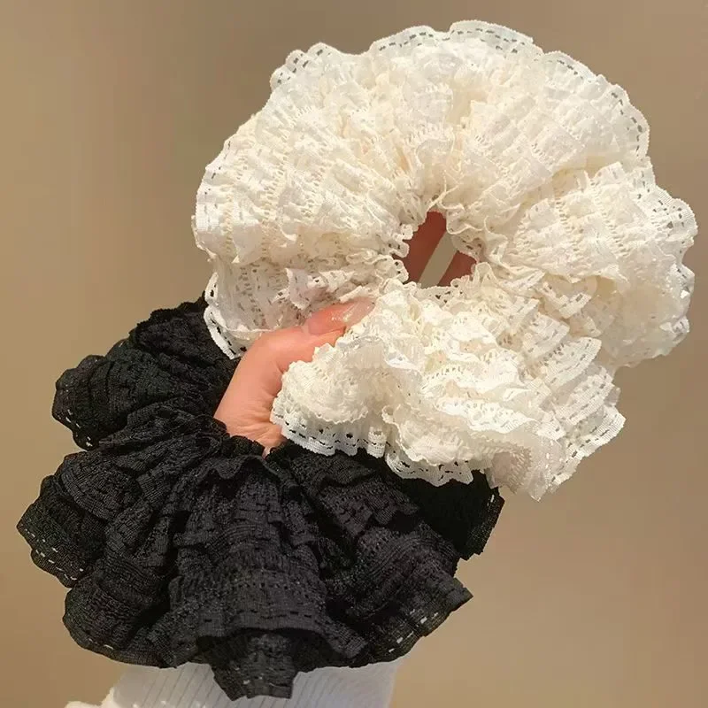 for Melaleuca lace pig large intestine hair band Korean gentle ponytail hair rope temperament women mesh headgear hair