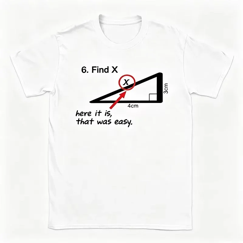 Women's Clothing Mathematics Print T-shirts Summer Casual Fashion Minimalist Tops Loose Comfort Crew Neck Short Sleeve Tees