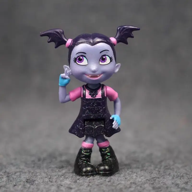 Mini Vampirina Girl Action Figure PVC 8.8cm Vee Hauntley Figurine Vampire Girl Doll Collection Model Birthday Gift Ornament Toy