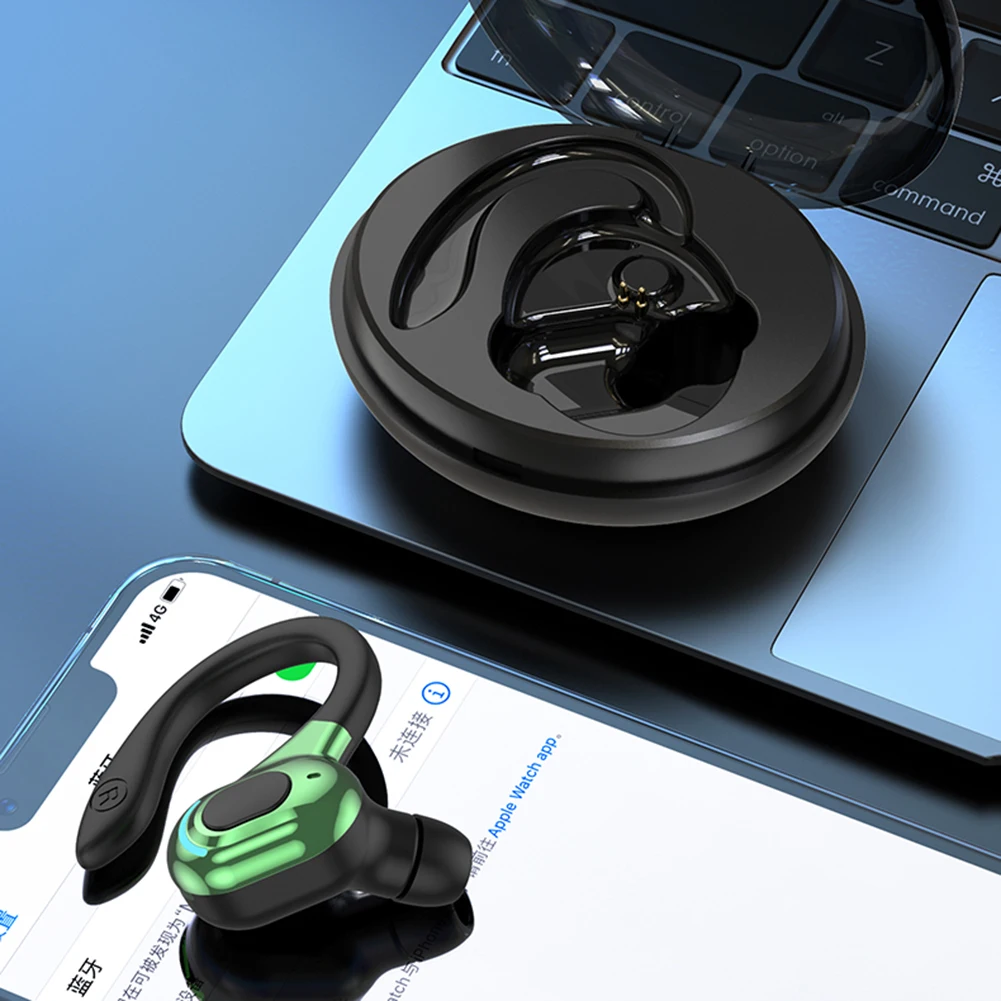 M-F8 Bluetooth 5.2 Headphone Hanging Stereo Music Calls Earphone Ear Hook Mini Headphone Noise Cancelling Sports Gaming Earbuds