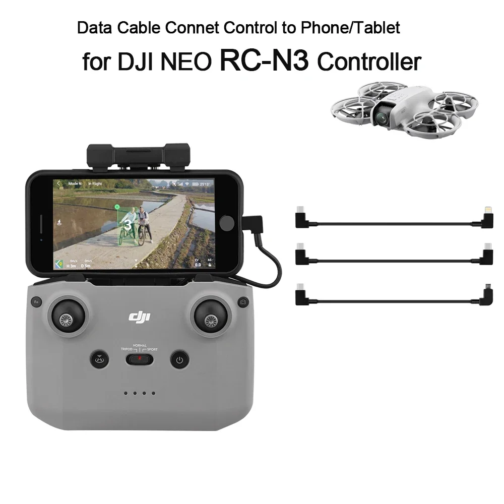 كابل التاريخ لـ DJI NEO /AIR 3S RC-N3 التحكم توصيل تاريخ الهاتف اللوحي خط نقل نوع C/IOS/مايكرو USB ملحقات طائرة بدون طيار #1