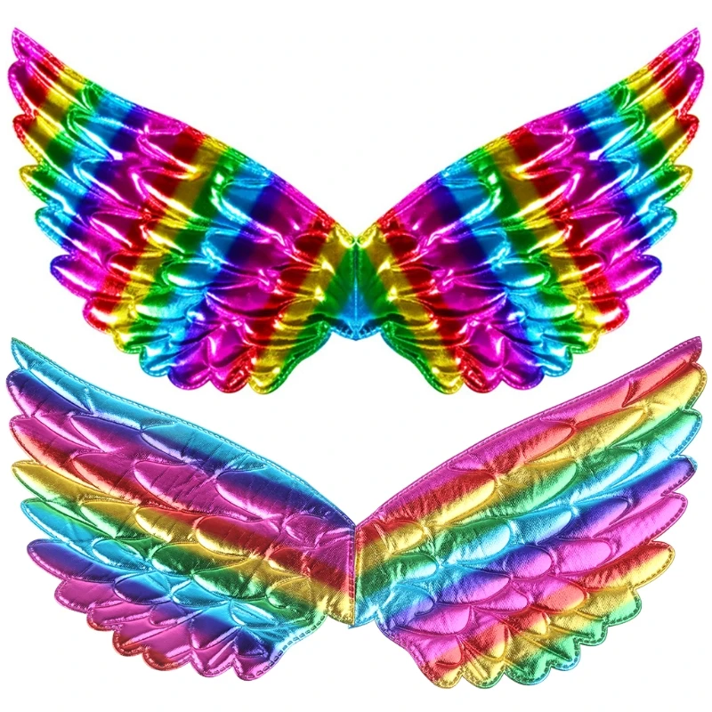 

Kids Metallic Glitter Fairy Wings Festival Carnival Masquerade Halloween Christmas Cosplay Party Stage Costume