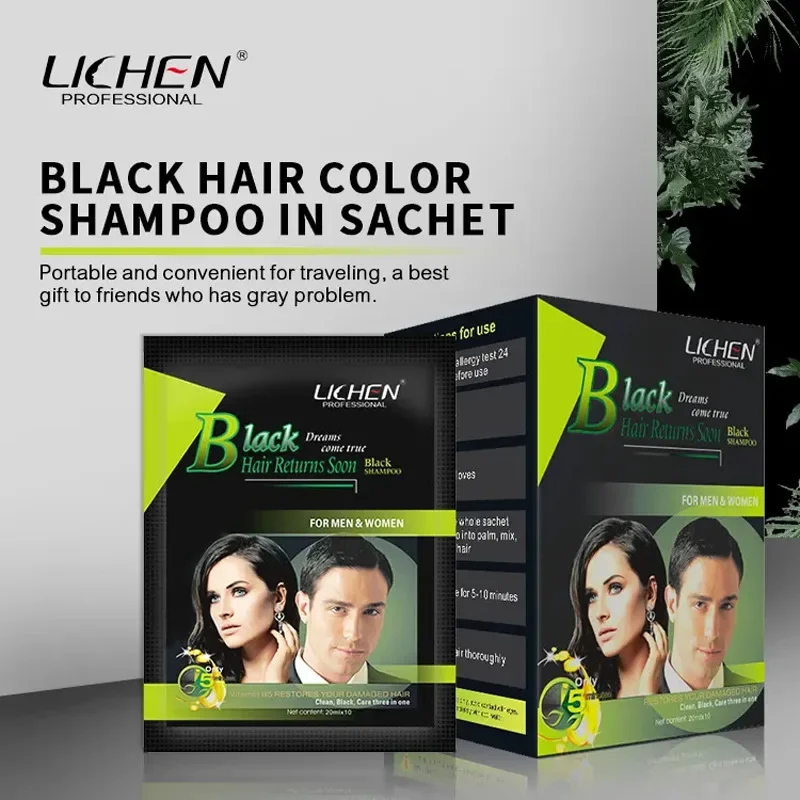 

Black hair dye men and women naturally black cover white hair and dye their at home to raise and moisten hair shampoo.