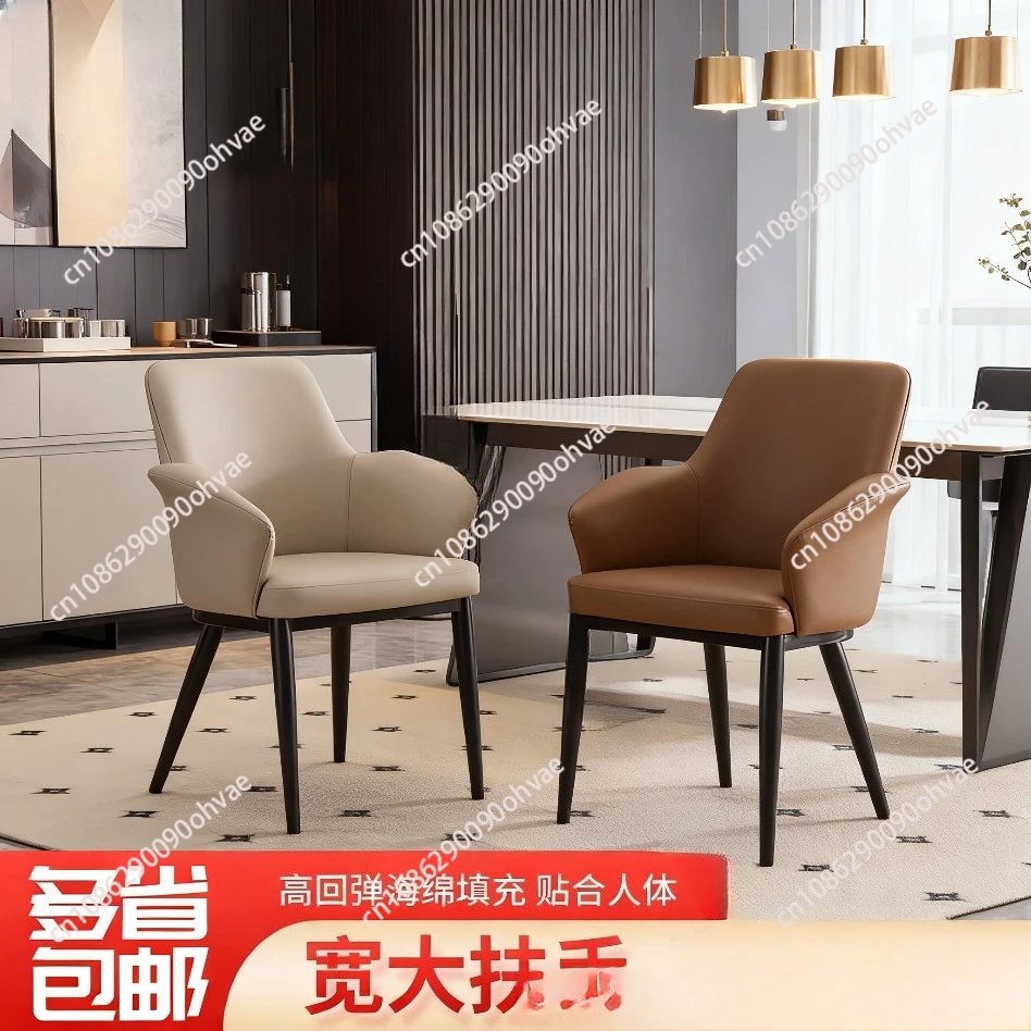 

Italian Style Light Luxury Designer Dining Chair Home Lazy Sofa Chair Reception Villa Meeting Backrest Chair Office Solid Wood