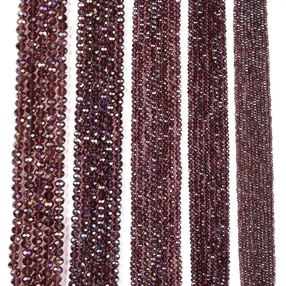 PandaHall 20 Stränge Glasperlen Mehrfarbig AB-Beschichtet Facettiert 8x6mm für DIY Schmuckherstellung – Detail 10