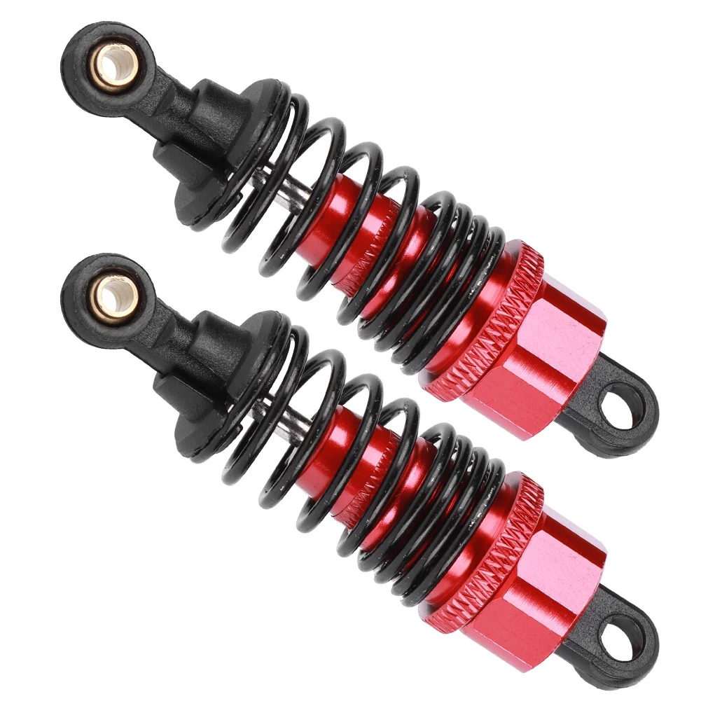 2pcs 1/10 Metal Shock Struts Damper Fit for HSP RC Car Model Part Accessory Red60MM