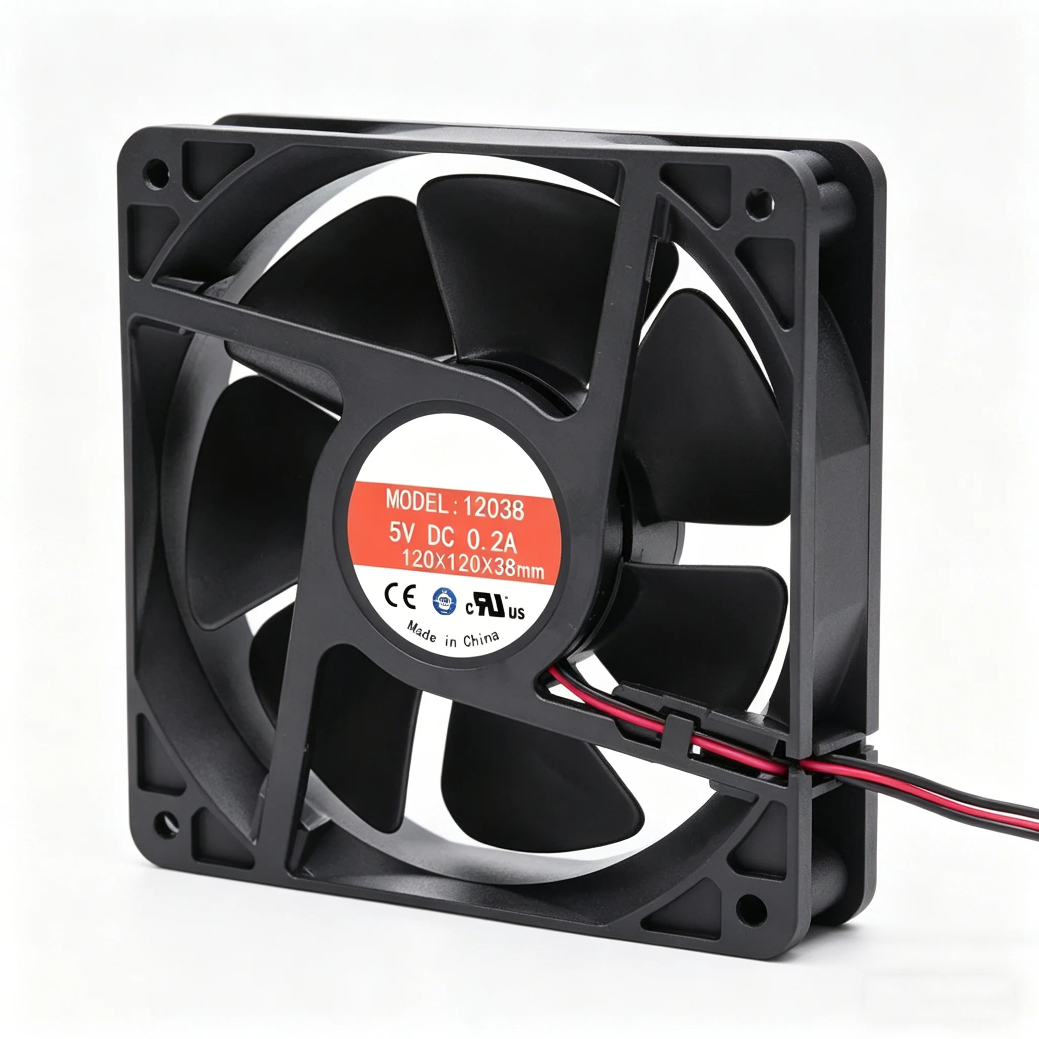 

12038 120 мм 5В DC 0.2А Бесщеточный вентилятор с двойным шарикоподшипником, высокопроизводительный промышленный кулер для серверов