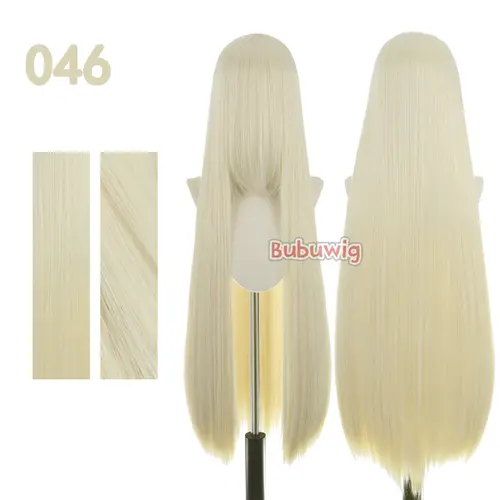 Bubuwig Synthetic Hair 100cm Long Straight Pure Color Cosplay Wigs Over 100 Colors Black White Red Blue Brown Wig Heat Resistant - Image 33