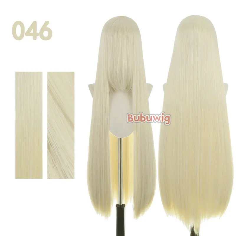Bubuwig Synthetic Hair 100cm Long Straight Pure Color Cosplay Wigs Over 100 Colors Black White Red Blue Brown Wig Heat Resistant - Image 33