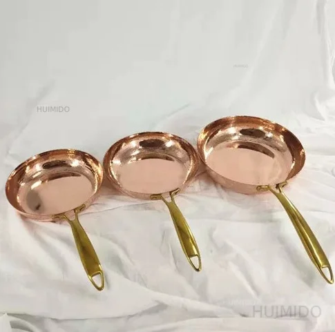 Thickened Pure Copper Pan Western Steak Frying French Copper Frying Pan