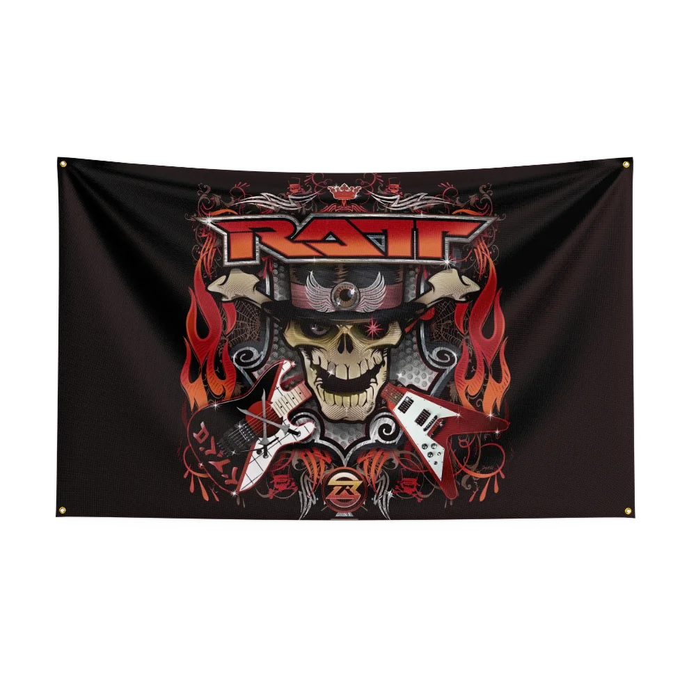 3x5 Ft Heavy Rock Band-R-RATTs Flag Polyester Digital Printing Banner for Bedroom Wall Art Out Door Tapestry Decoration