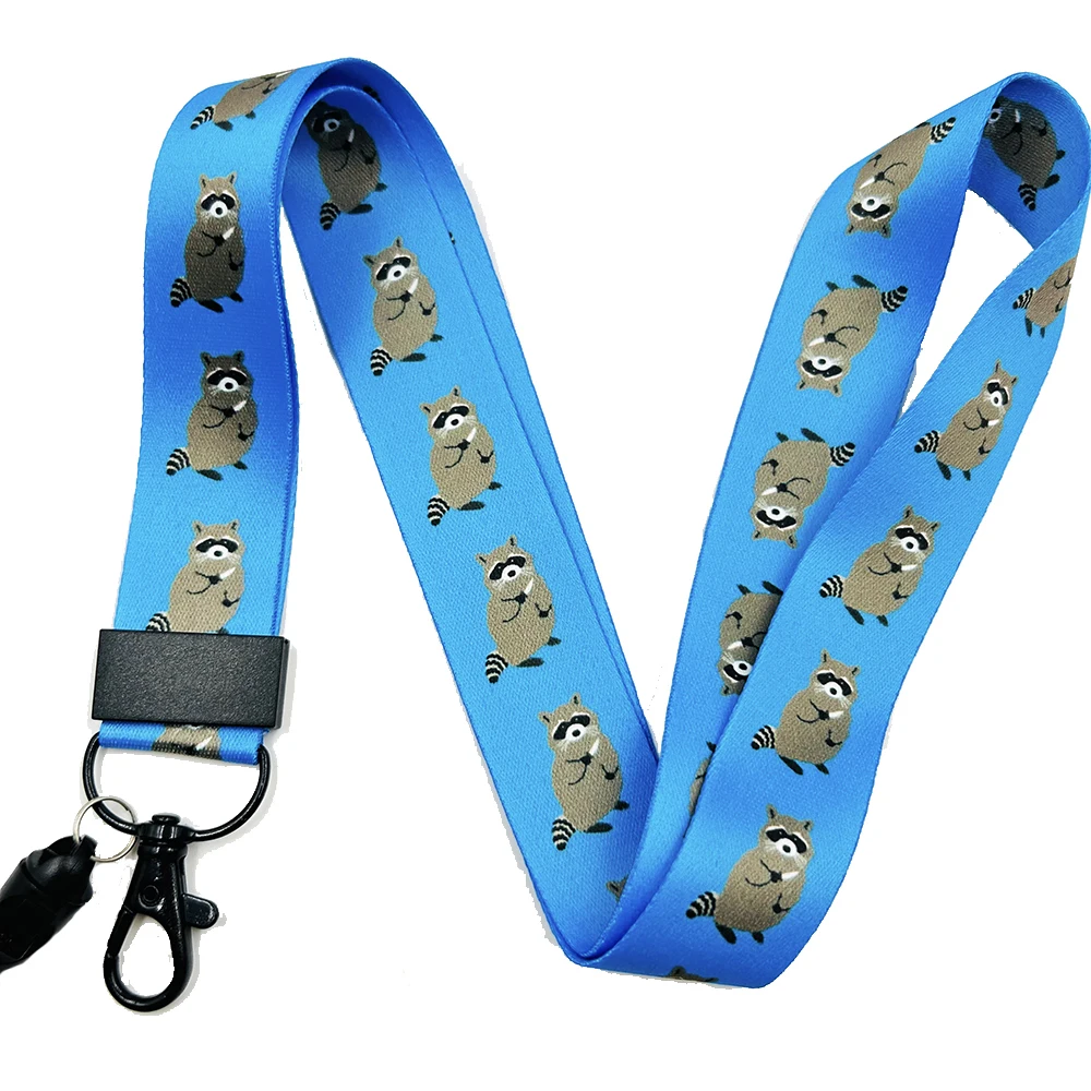 Raccoon Lanyard Cute raccoon with knife Lanyards Gifts for Her Gifts for Him Cute Cat Gift Cute Raccoon Gift Funny Raccoon