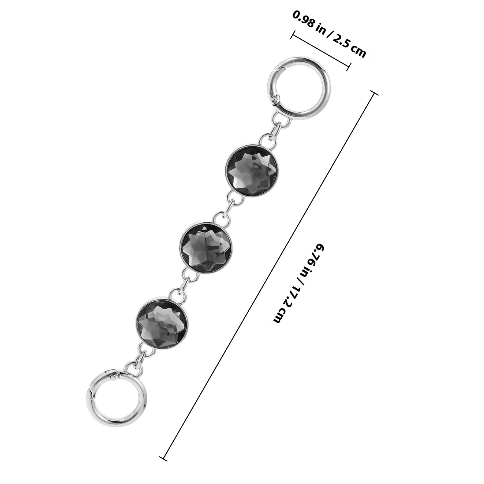 Stylish Chain Strap for Handbag with Sparkling Rhinestones Adjustable Purse Extender for Crossbody Shoulder Bag Elegance Boost