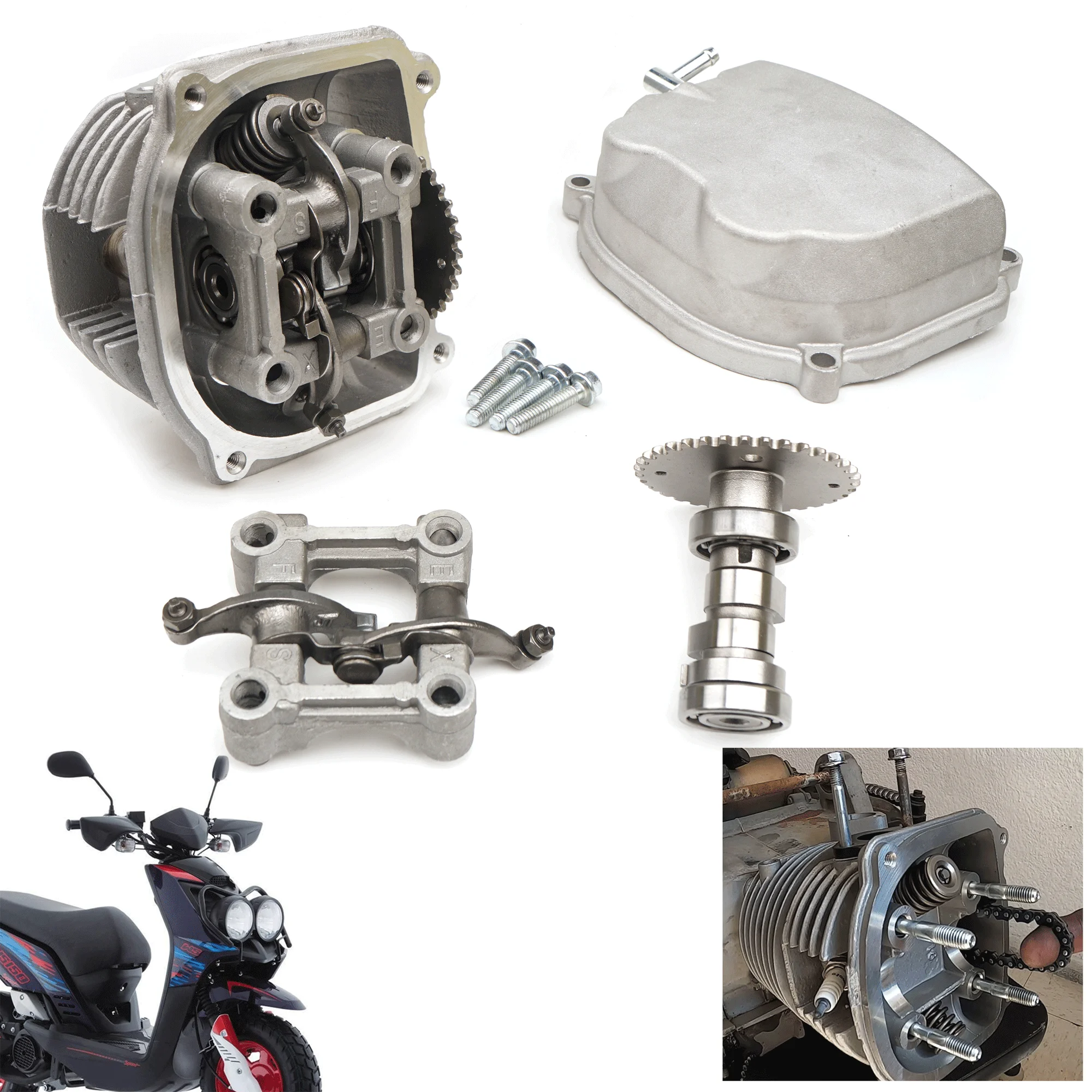 

Cylinder Head for Italika Ws150 Ws150 sports 150cc GY6 Camshaft Rocker Arm Parts Scooter Motorcycle