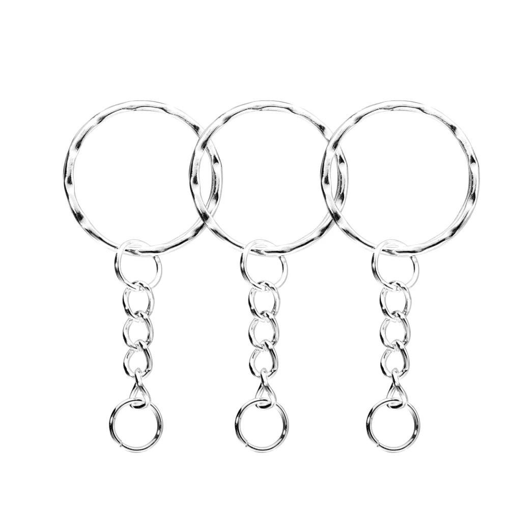 50 Stks/partij Sleutelhanger Sleutelhanger Ronde Split Sleutelhanger Sleutelhanger Met Springring Voor Sleutelhanger Hangers Diy Sieraden Maken Accessoires