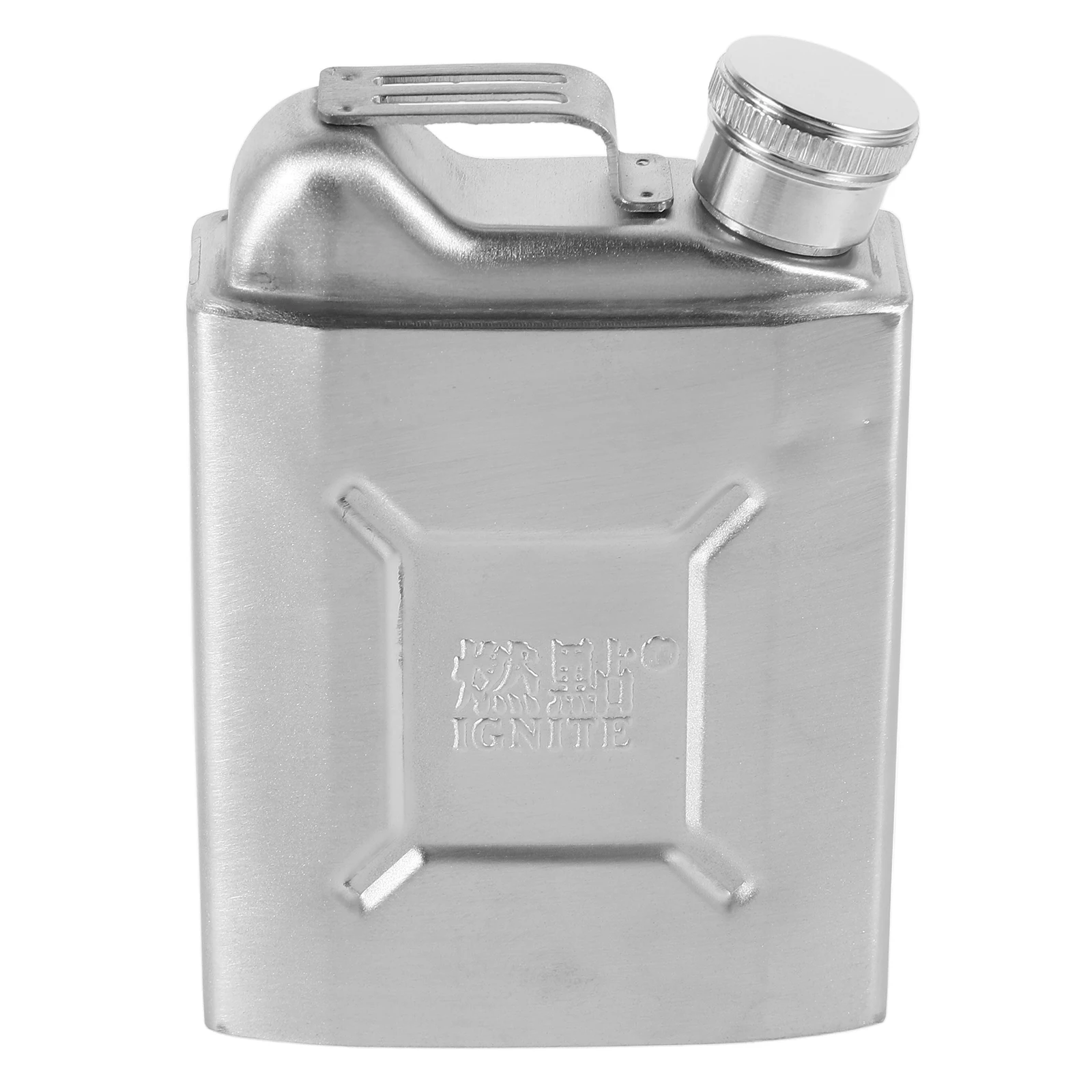 

Stainless Steel Flask Insulated Travel Milk Container Square Pocket Silver 304 Portable Small Beer Oil Can Container