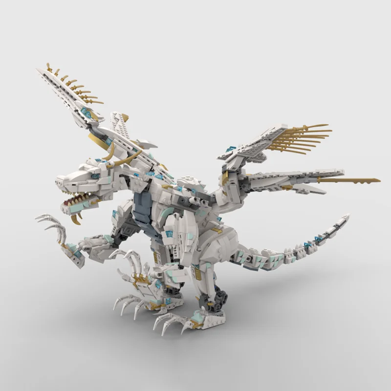 1430pcs MOC Large Ice Dragon Creatored Model Building blocks Architecture Christmas gift Assemble toy DIY idea Education Brick