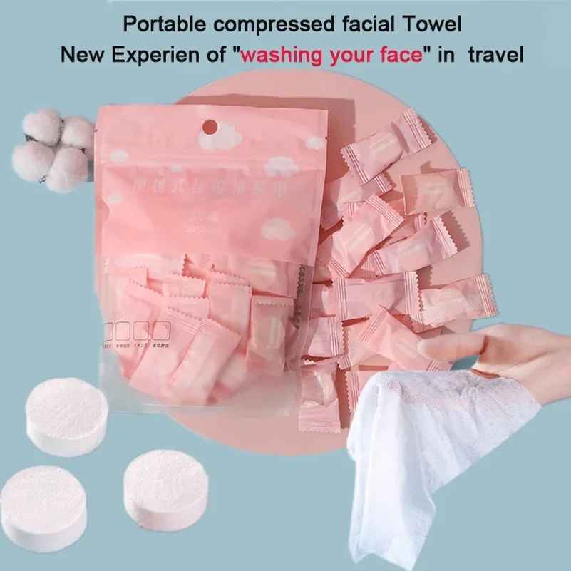 20/50PCS Mini Compressed Towel Disposable Capsules Towels Magic Face Care Tablet Outdoor Travel Cloth Wipes Paper Tissue