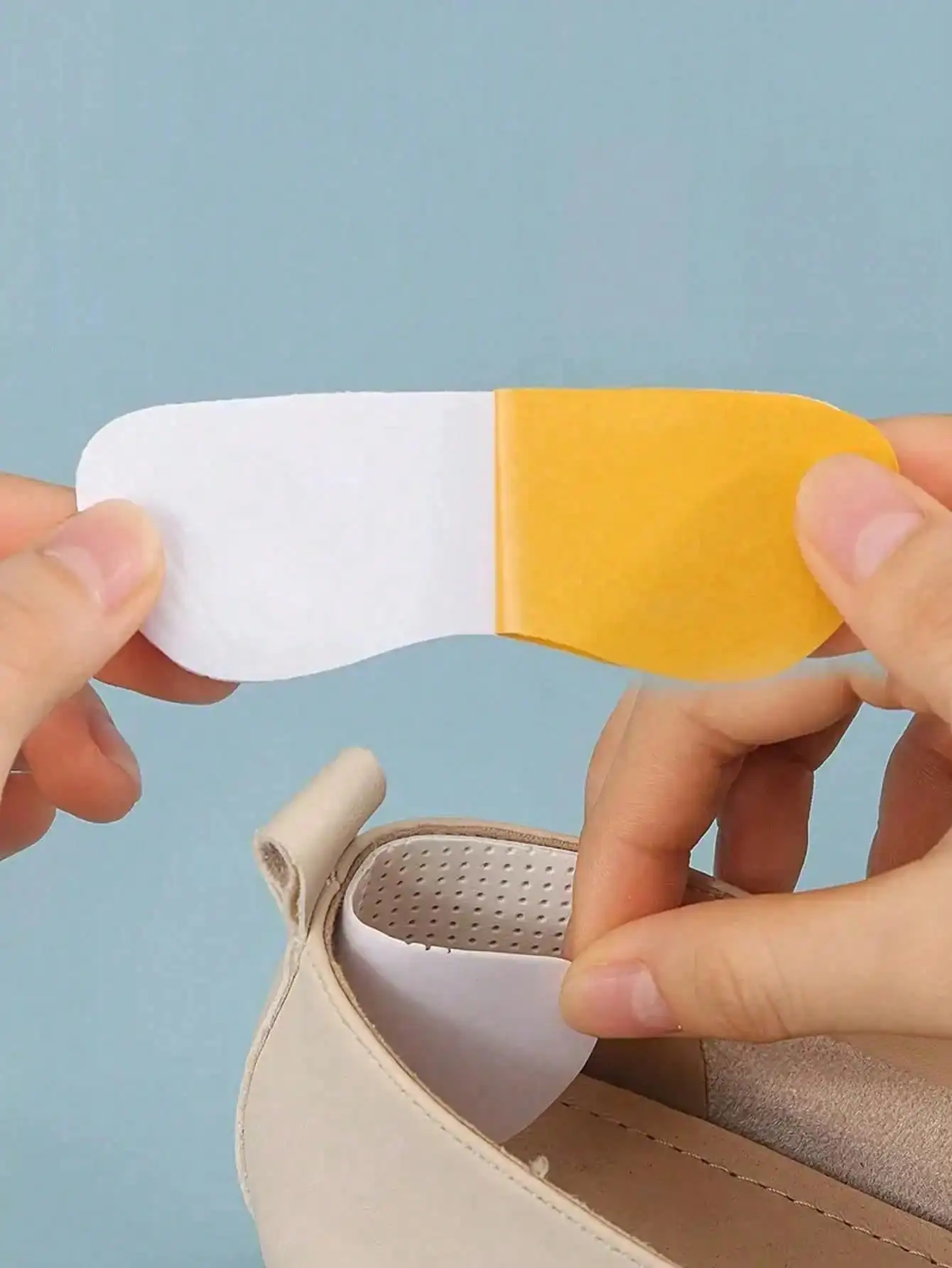 6 Stück Anti-Reibungs-Fersenpads, Leder-Fersenschutz, Blasenresistente Fußpolster, zur Schmerzlinderung für die Füße – Detail 5