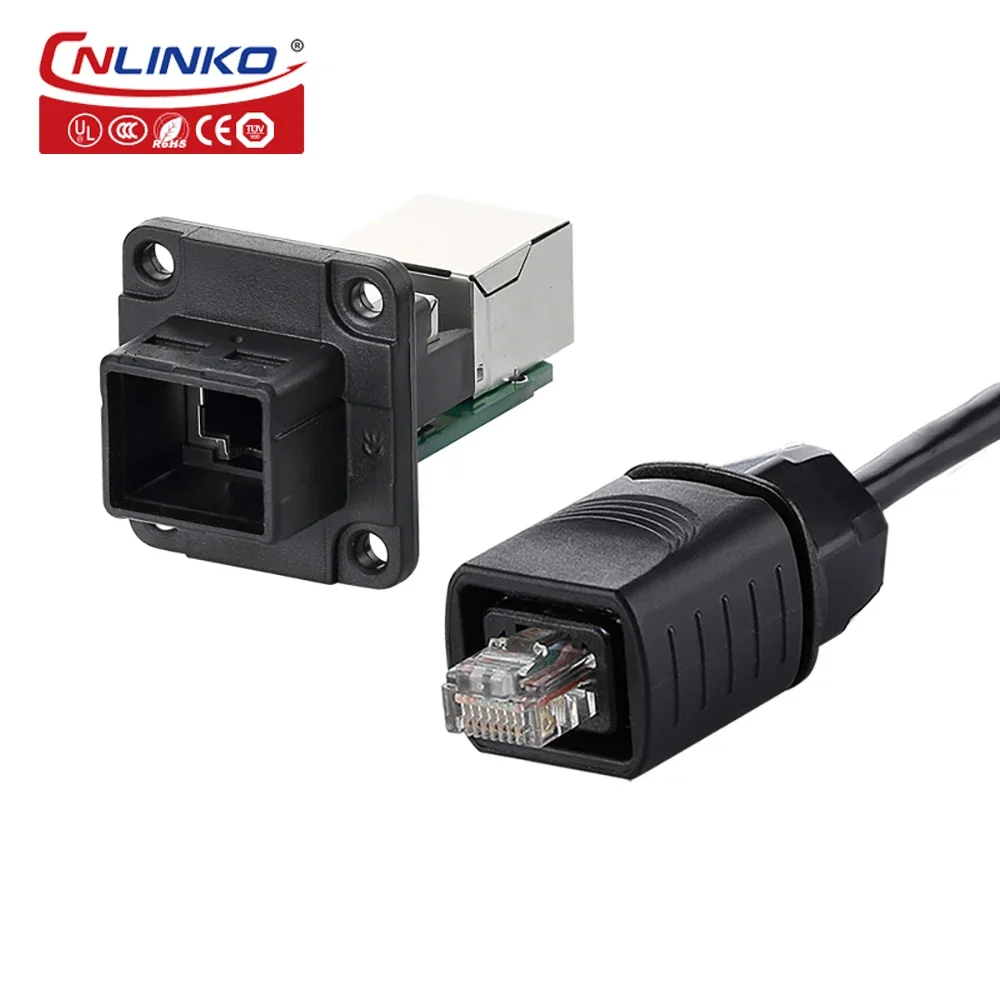 CNLINKO plastic shell 8 pin rj45 connector Waterproof rj45 cat5 lan ethernet connector