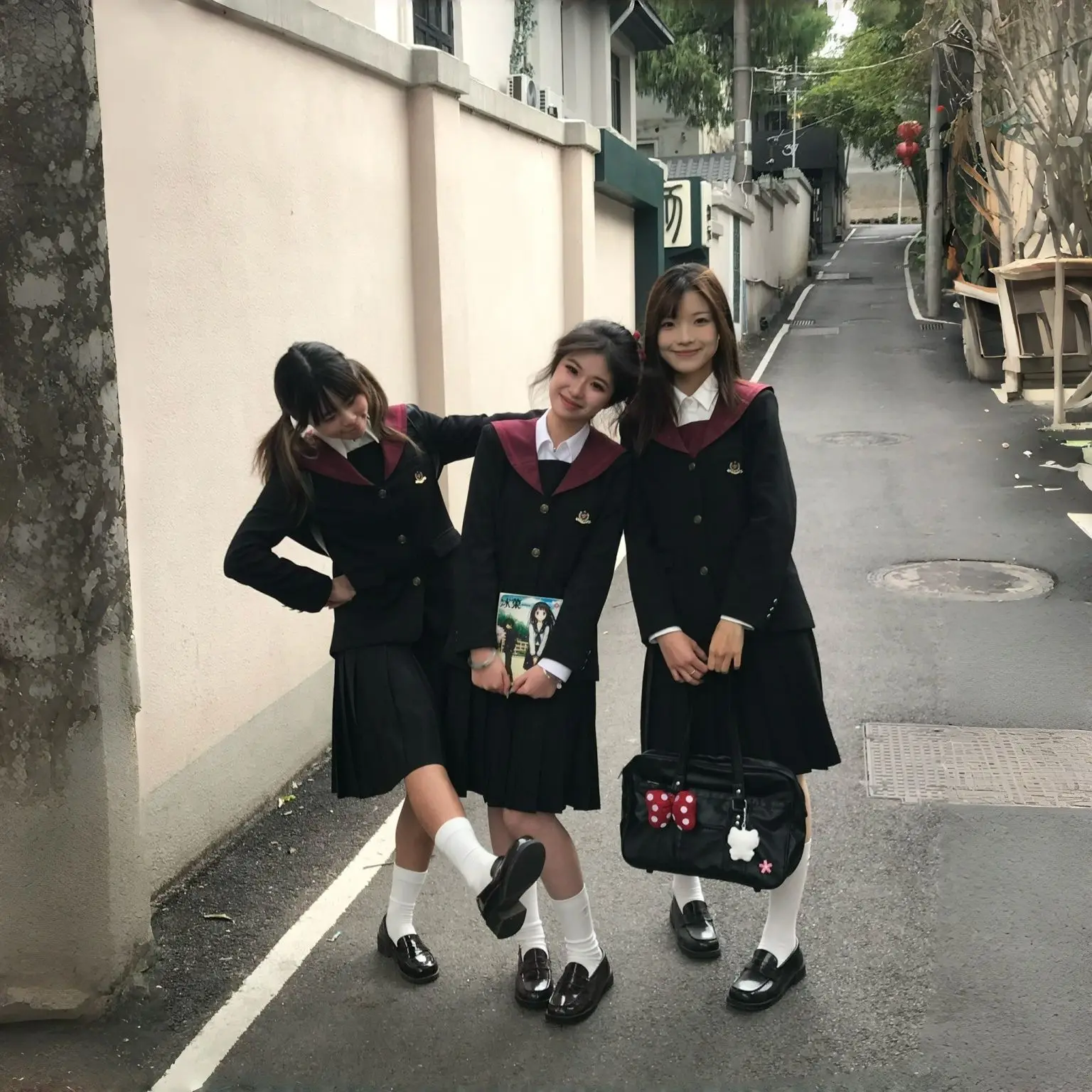

Japan Jk Uniform Sailor Collar Suit Original School Supply Suit Suit Japanese Women'S Plaid Skirt Skirt