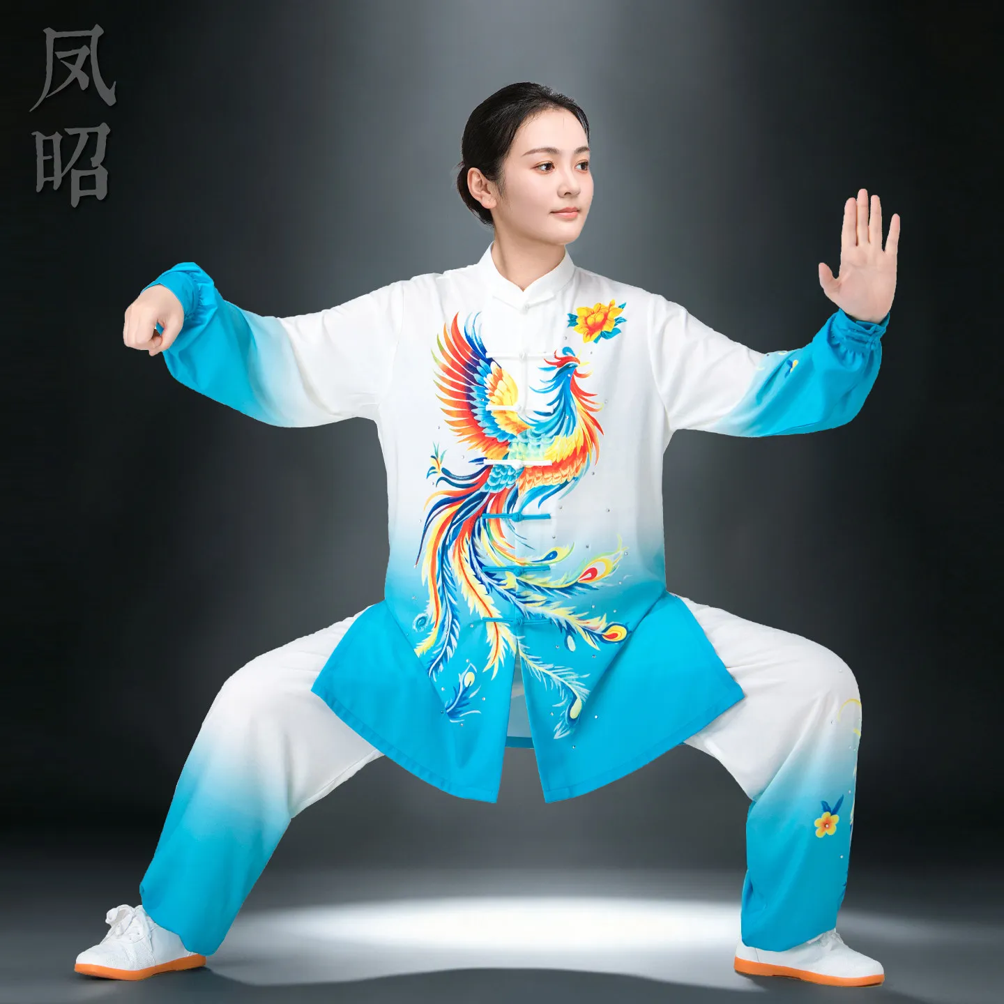 Martial Arts Tai Ji Suit Female   Acetate Gradient Color Competition Performance Special Eight-Section Brocade Exercise Clothing