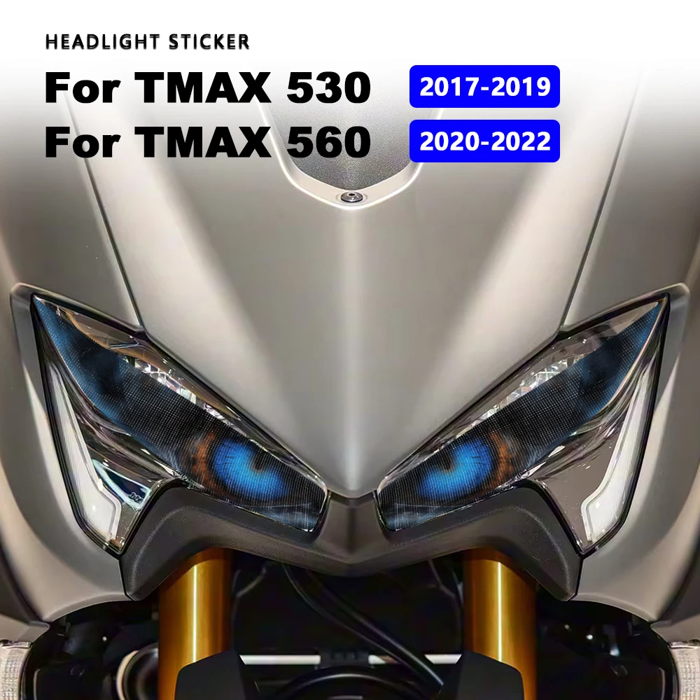 Motorcycle Headlight Stickers Protective Headlamp Decal For Yamaha Tmax 530 2017-2019 Modified Accessories For TMAX560 2020-2022