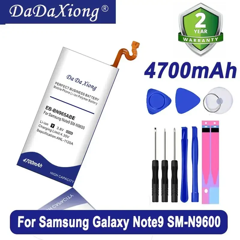 

EB-BN965ABE For Samsung Galaxy Note9 Note 9 N9600 SM-N9600 SM-N960F 4700mAh Phone Battery+Tools