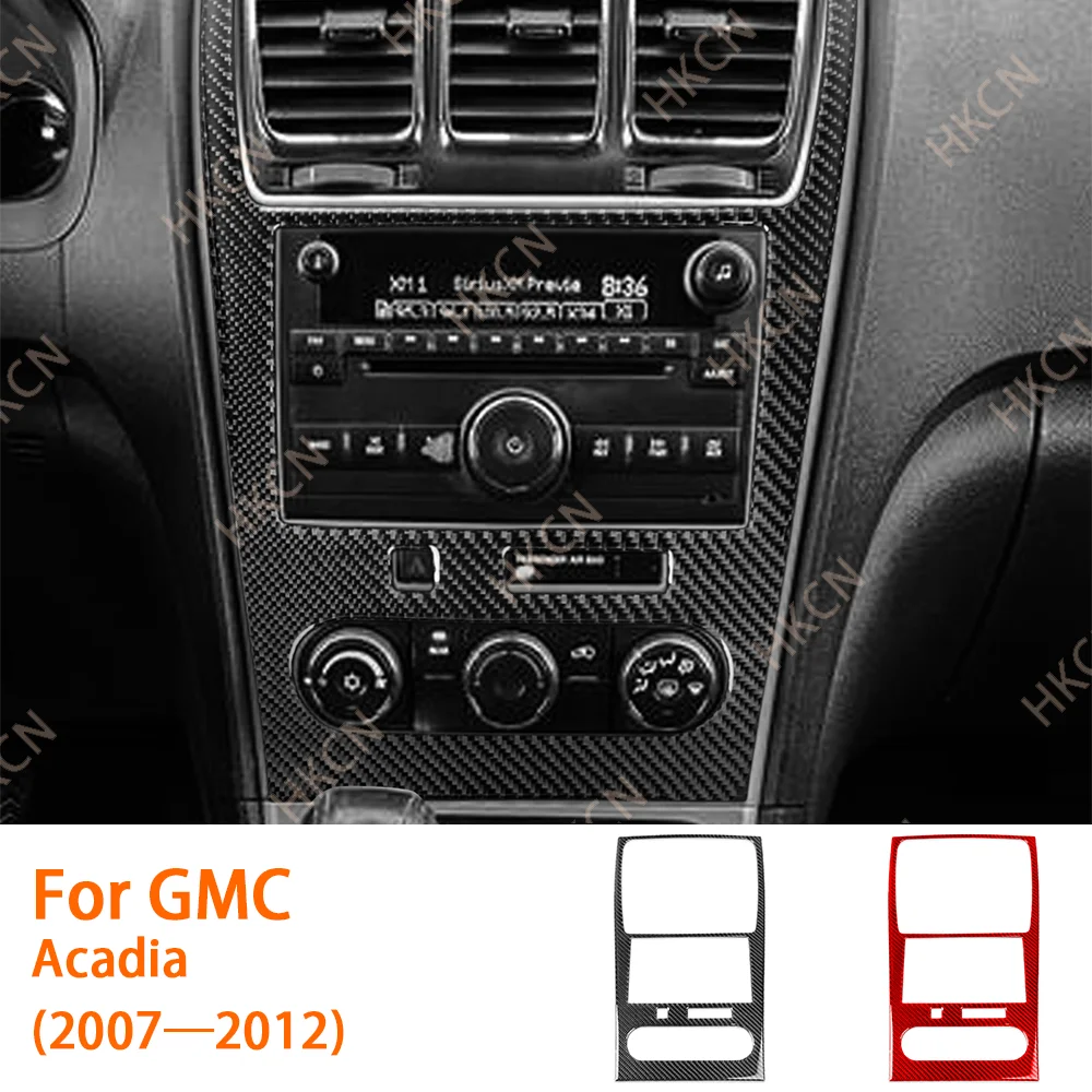 

For GMC Acadia 2007—2012 Carbon Fiber Manual AC Control Console Panel Car Accessories Interior Cover Trim Sticker Modification