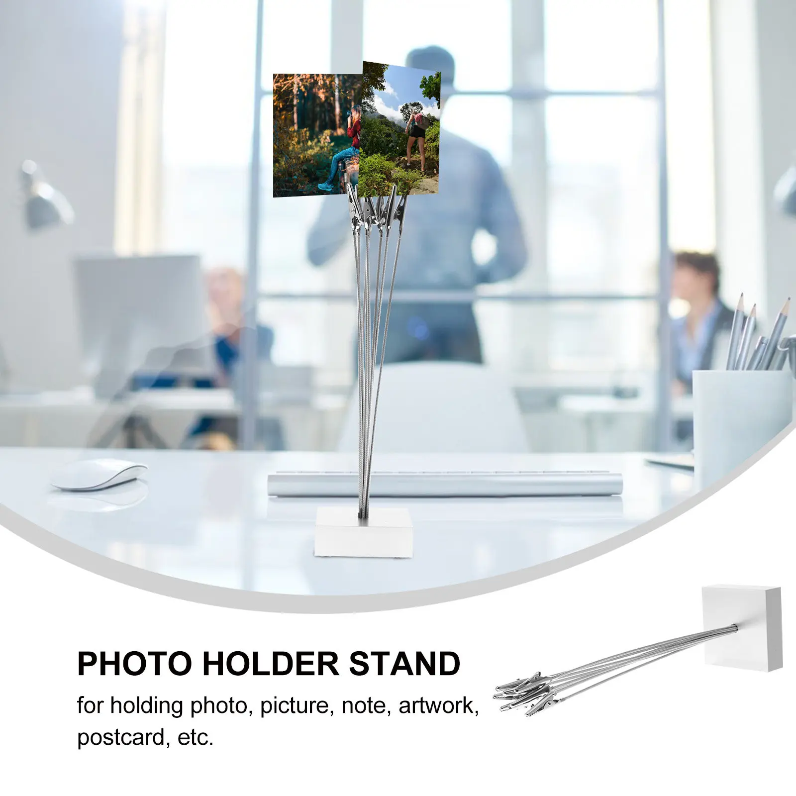 8-Branch Tree-Shaped Photo Holder Stand Desktop Freestanding Picture Display for Wedding Birthday Shower Decor Photo Note Art