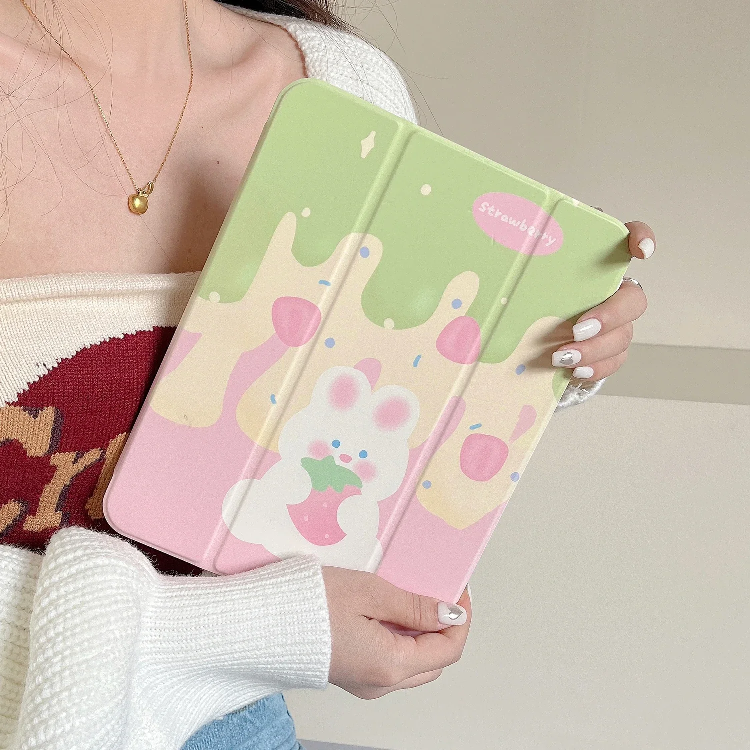 Rotazione Per iPad Custodia Air MINI 3 4 5 6 7 8 9 10 Generazione 10.9 10.2 10.5 Modello carino Supporto in pelle Tablet Cover Regalo per bambini