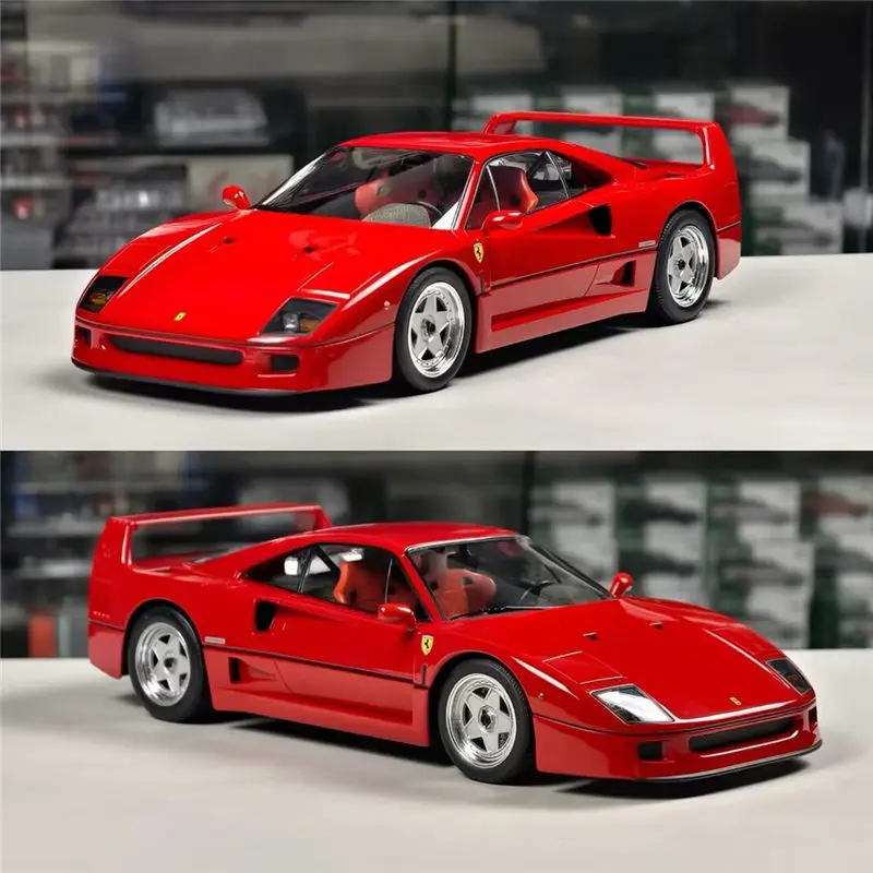 Bburago 1:18 Ferrari F40 Legierung Klassisches Retro-Supersportwagen-Modell Druckguss-Metall Rennwagen Fahrzeugmodell Simulationsgeschenk