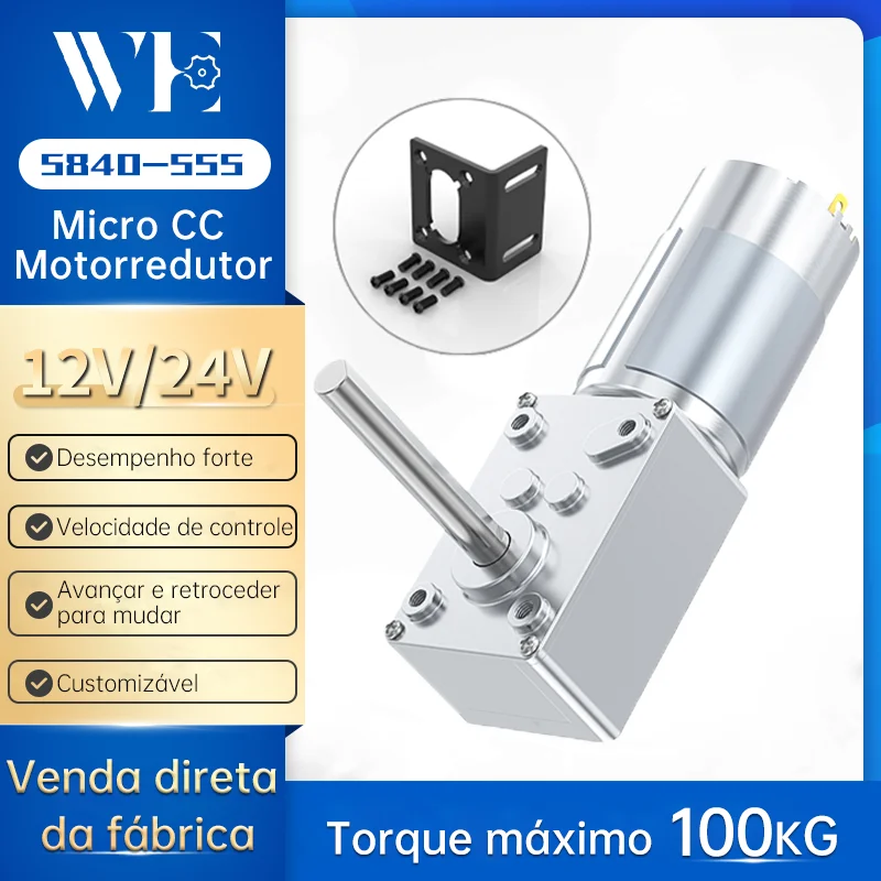 5840-555-ミニチュアブラシ付き-dc-モーター-12v24v-一方向長軸-d-軸正逆転スイッチング速度調整モーター