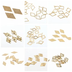 Hammered Brass Charms,Rhomboid connector,Findings Accessories For Diy Earrings Necklace Bracelet DIY Making,Jewelry Supplies