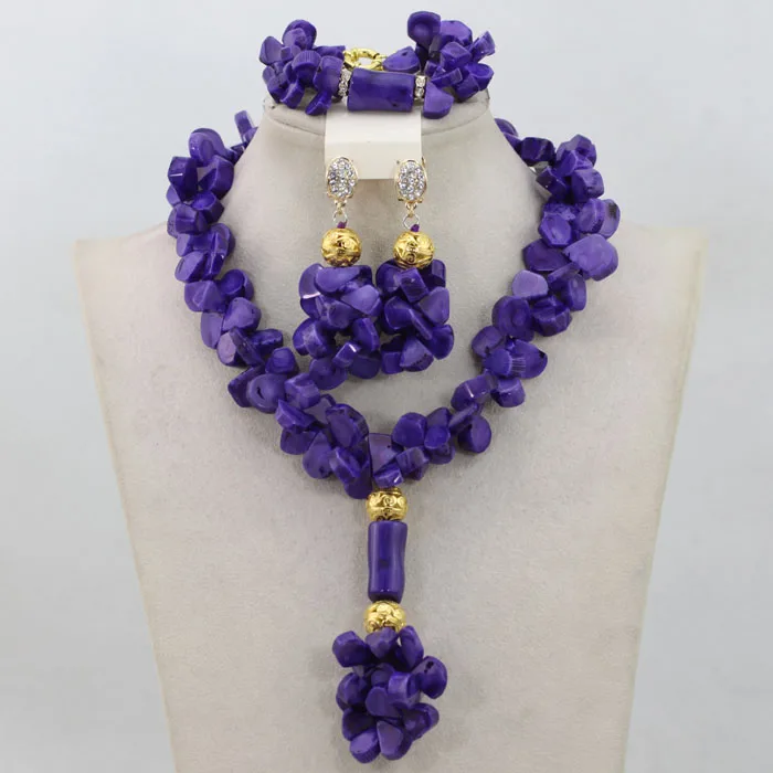 Delicate African Coral Beads Jewelry Set Nigerian Wedding Necklace Green Coral Beads Bridal Jewelry Sets  ABF994