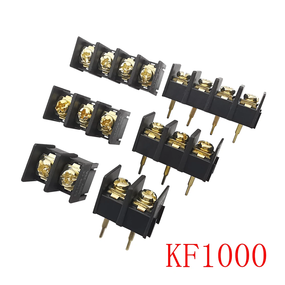 5/10Pcs KF1000 2P/3P/4Pin PCB Screw Terminal Block Connector Pitch 10MM Fence Type Splicable Screw Terminals